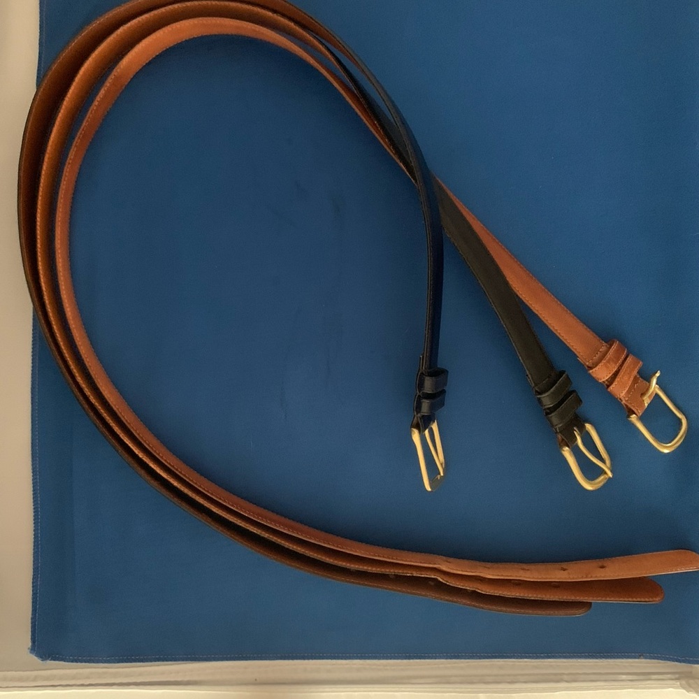 3 Cole Haan Men’s Leather Dress Belts
